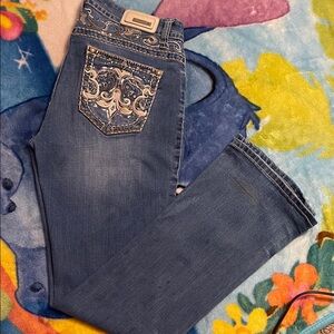 Embroidered Blue Jeans